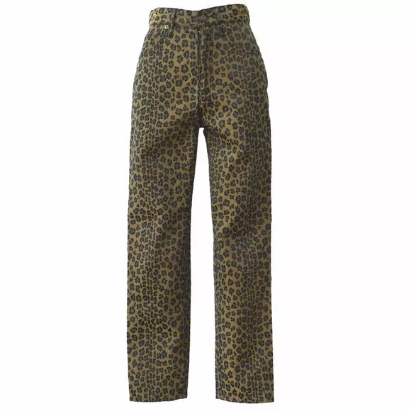 Fendi Vintage Genuine Zucca Leopard Cheetah Animal Print Pants Rare - Picture 1 of 9